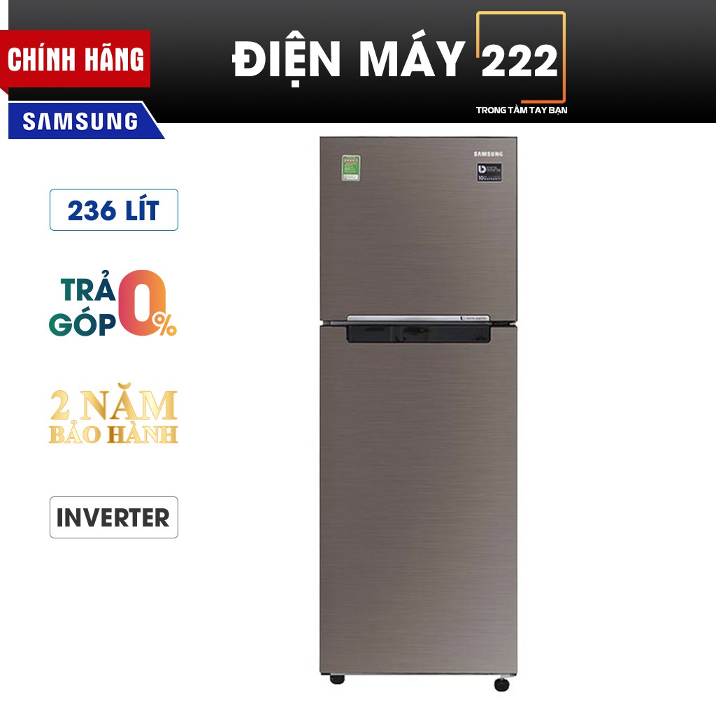 [Freeship HN] Tủ lạnh Samsung Inverter 236 lít RT22M4032DX/SV chính hãng