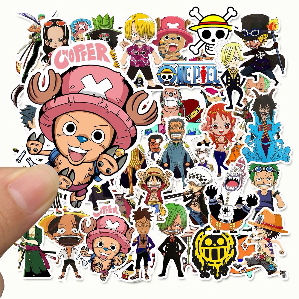 Bộ sticker One Piece Đảo hải tặc chống nước hình dán Monkey D. Luffy Roronoa Zoro Nami Sanji Trafalgar Law Nico Robin