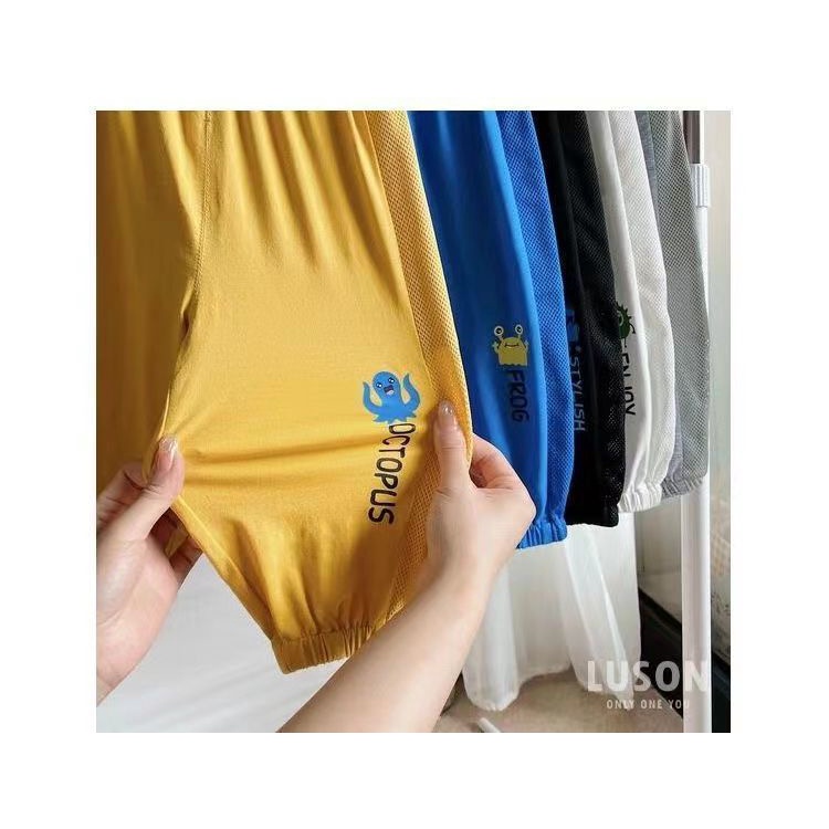 [Babycat] Hàng Có Sẵn Quần Dài Dáng Rộng Mỏng Thoải Mái Phong Cách Nhật Bản Hàn Quốc Thời Trang Mùa Hè Dành Cho Bé Trai 2022