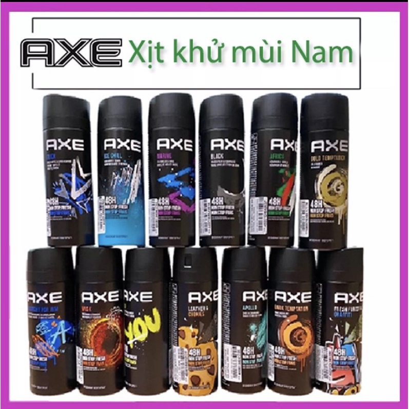 XỊT KHỬ MÙI AXE BODY SPRAY NAM TÍNH MẠNH MẼ MADE IN EURO 150ML