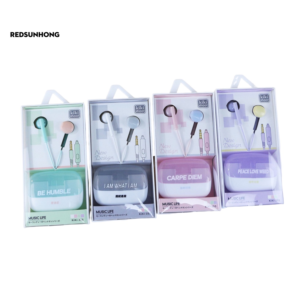 Tai Nghe Nhét Tai Có Dây 3.5mm Họa Tiết Hoạt Hình Dễ Thương Cho Bé