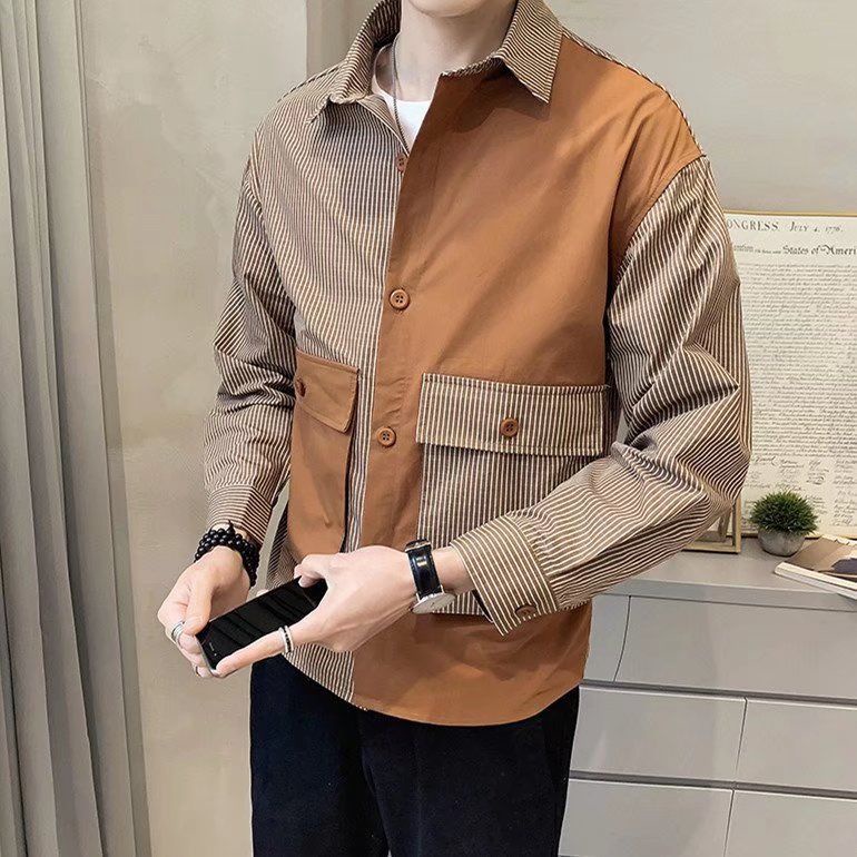 Áo Sơ Mi Nam Dài Tay Dáng Rộng Thời Trang Hàn Quốc