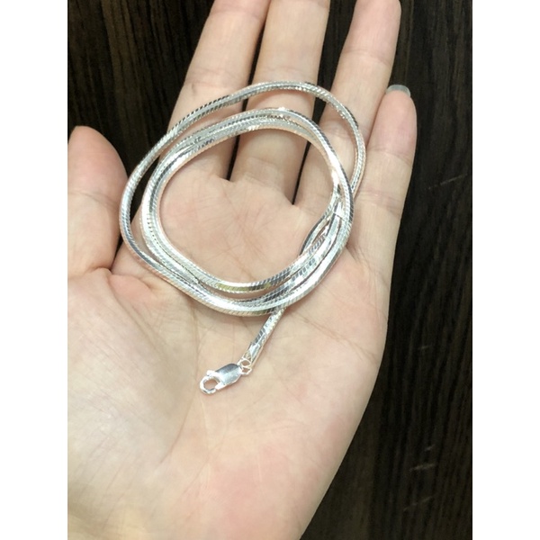 Dây chuyền lụa bạc 925 cho nam bản dây to ~3mm Minh Tâm Jewelry