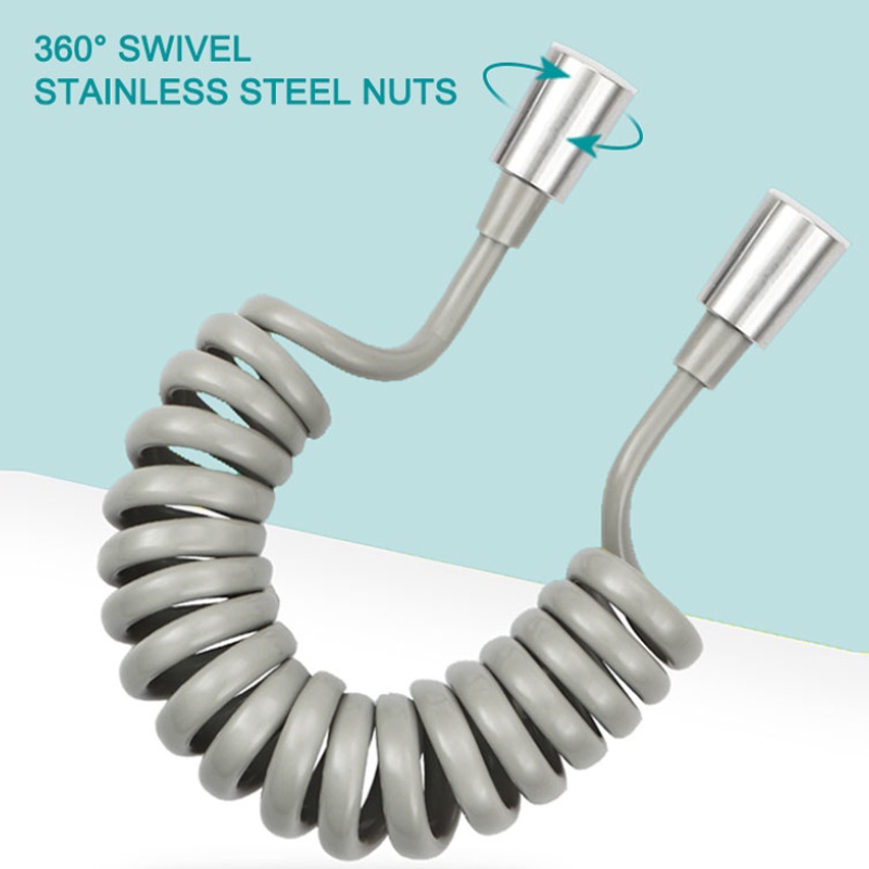 Ống Phun Nước Linh Hoạt Nhiều Màu 1.5/2/3m Cho Bồn Cầu Toilet Màu Trắng/Xám/Đen/Vàng/Xám/Đen