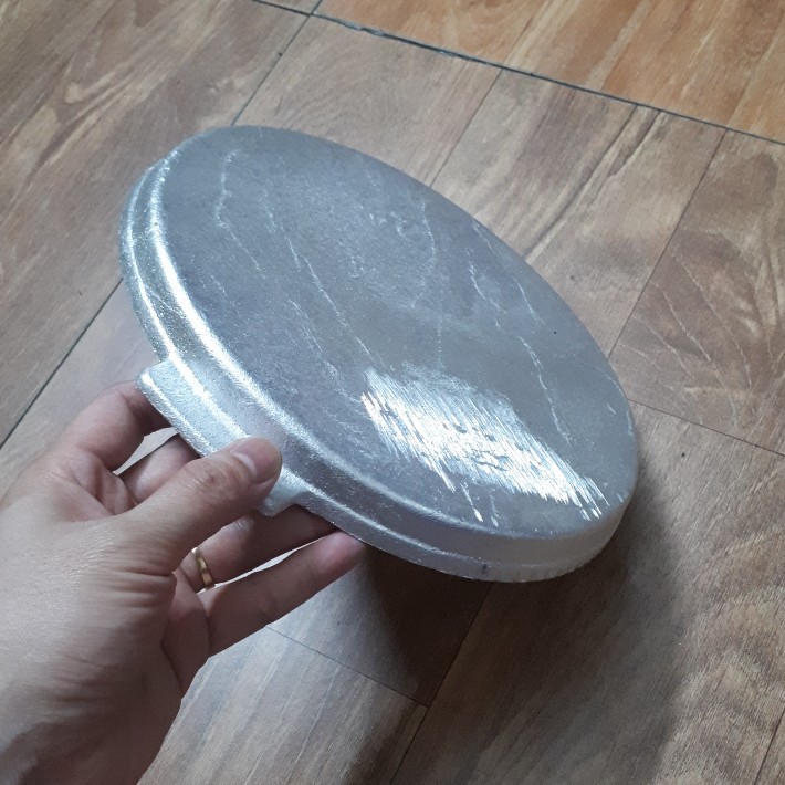 Chảo gang nướng thịt, nướng thức ăn size 24cm nông trơn