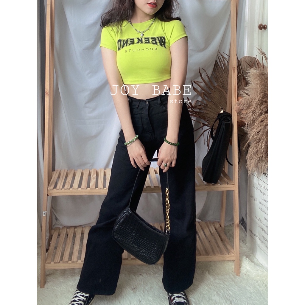 Áo croptop kiểu sexy JOY BABE form ôm🌹áo hở lưng, thun xịn hack dáng, crop top kieu tay ngắn CRON223 SALE