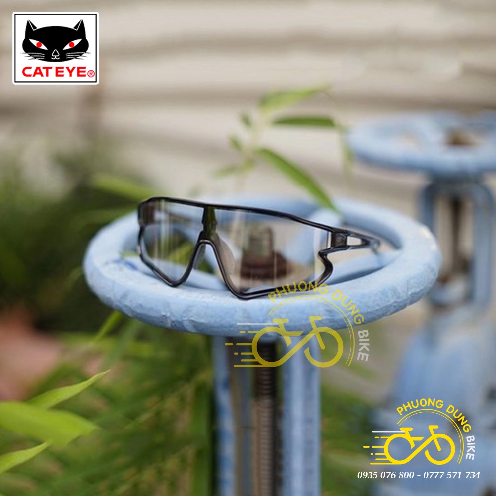 Kính mát xe đạp thể thao 1 mặt đổi màu Cateye Photochromic