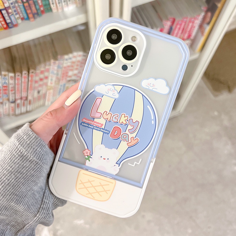 Ốp Điện Thoại In Hoạt Hình Kèm Giá Đỡ Cho for iphone 14 / 13Pro 12 / xs / 6 / 7 / 8PLUS