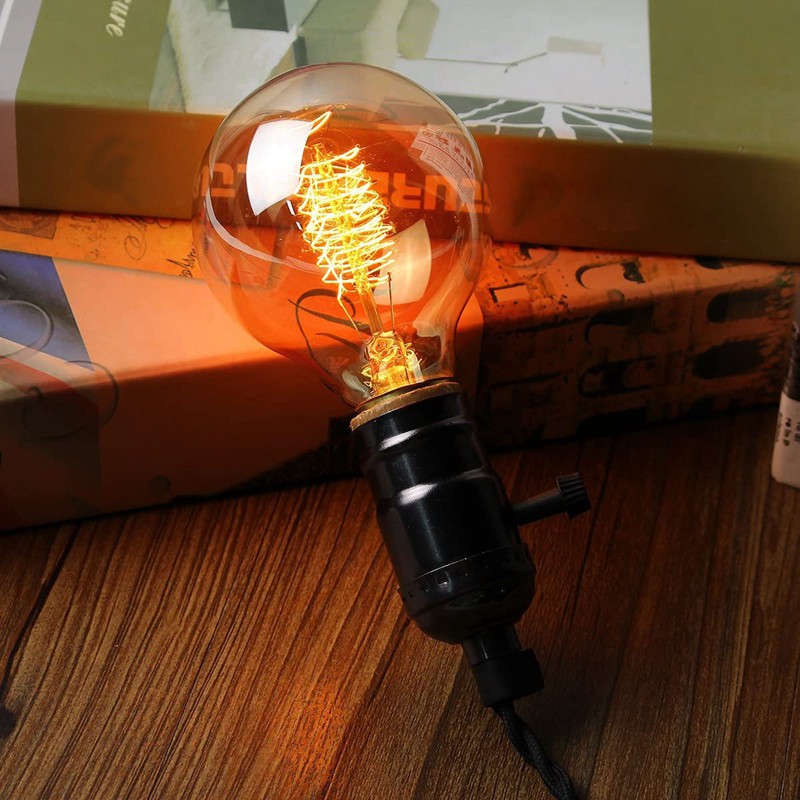 Retro Bulb E27 220V 40W Bulb Incandescent Lamp Filament Light Bulb Tungsten Lamp Home Decor,2PCS