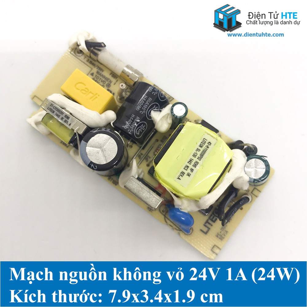 Nguồn không vỏ 24V 1A chất lượng [HTE Quy Nhơn CN2]