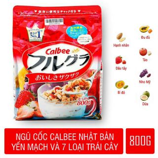 (Date 6/2022) Ngũ cốc Calbee Nhật Bản mẫu mới 750g