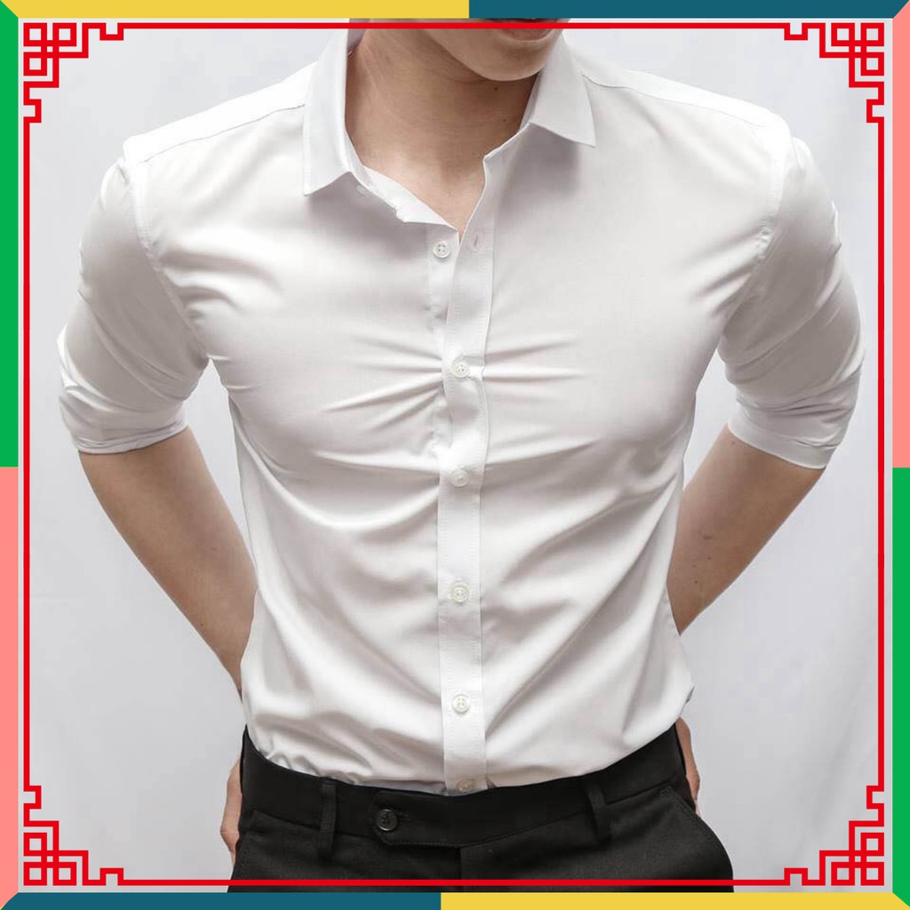 Áo sơ mi nam trắng ⚡ Cao Cấp ⚡ Chất Cotton lịch lãm sang trọng AH4150 [Thời trang nam] | BigBuy360 - bigbuy360.vn