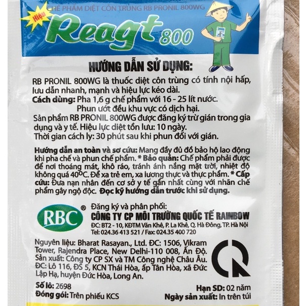 Sản phẩm diệt kiến gián và côn trùng trong gia đình Reagt gói 1.6gr
