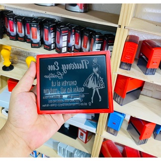 Con Dấu Flash Chữ Nhật In Logo, Tên Shop Đóng Dấu Lên Giấy, Carton Nhiều Size ĐÃ BAO GỒM DẤU +  MỰC