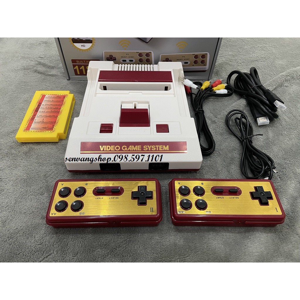 Máy game 4 nút FC Compact chính hãng tặng 1 băng game 500 game