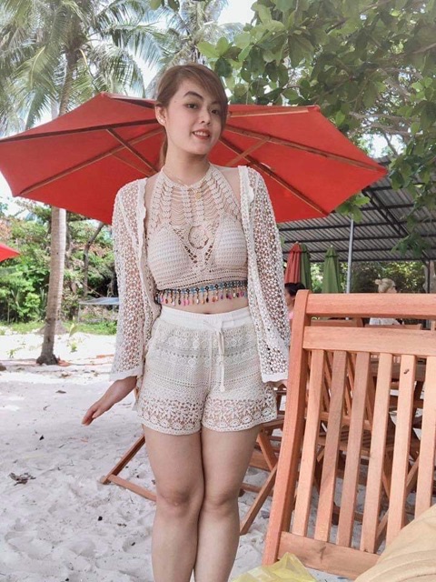 (Hàng sẵn) Đồ bơi, Bikini, đồ điên biển, bộ tắm . Set 3 len móc Siêu Hót . Có ảnh thật | BigBuy360 - bigbuy360.vn