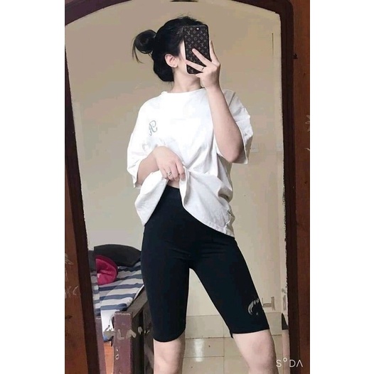 Quần legging lửng thái💥Quần legging ngố đùi thái cạp chun siêu mịn💥(free ship)