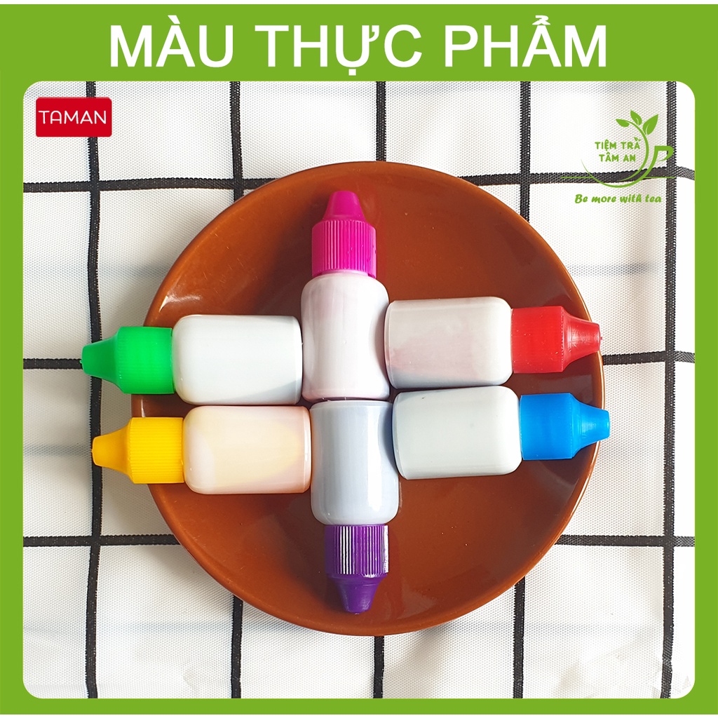 SET 6 lọ màu thực phẩm Thiên Thành đủ màu, phẩm màu Thiên Thành an toàn chai 10 mL - Tiệm Trà Tâm An