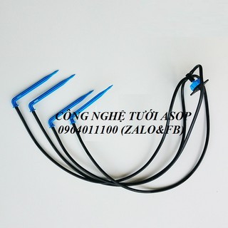 10 Bộ tưới nhỏ giọt 4 que cắm 10CM CÓ ĐẦU TƯỚI BÙ ÁP 8L-H