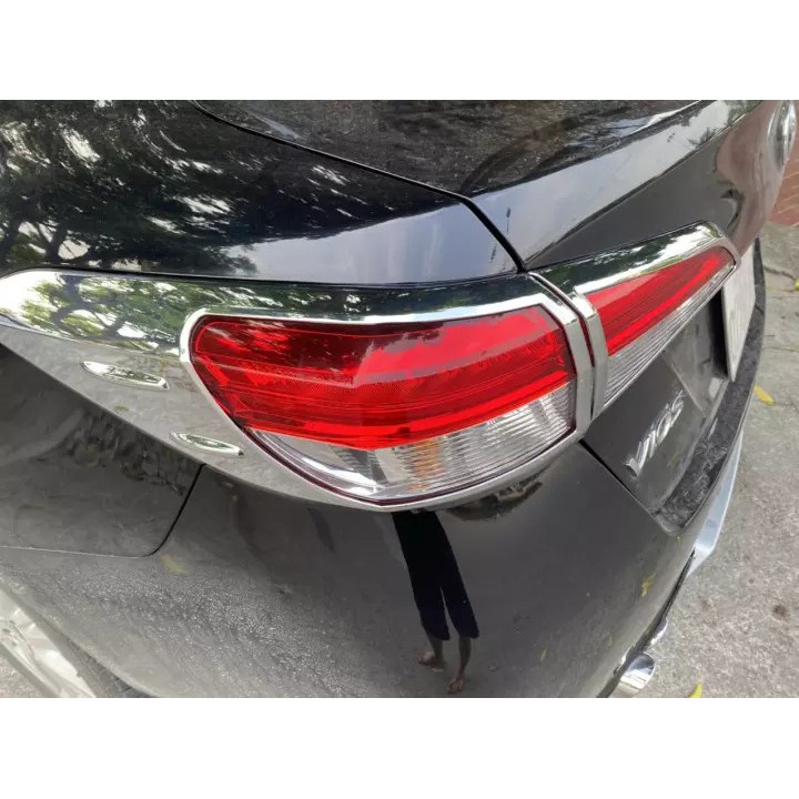 Ốp viền đèn pha, hậu xe Toyota Vios 2019 - 2020, 2021, 2022, 2023 mạ crom cao cấp sáng bóng
