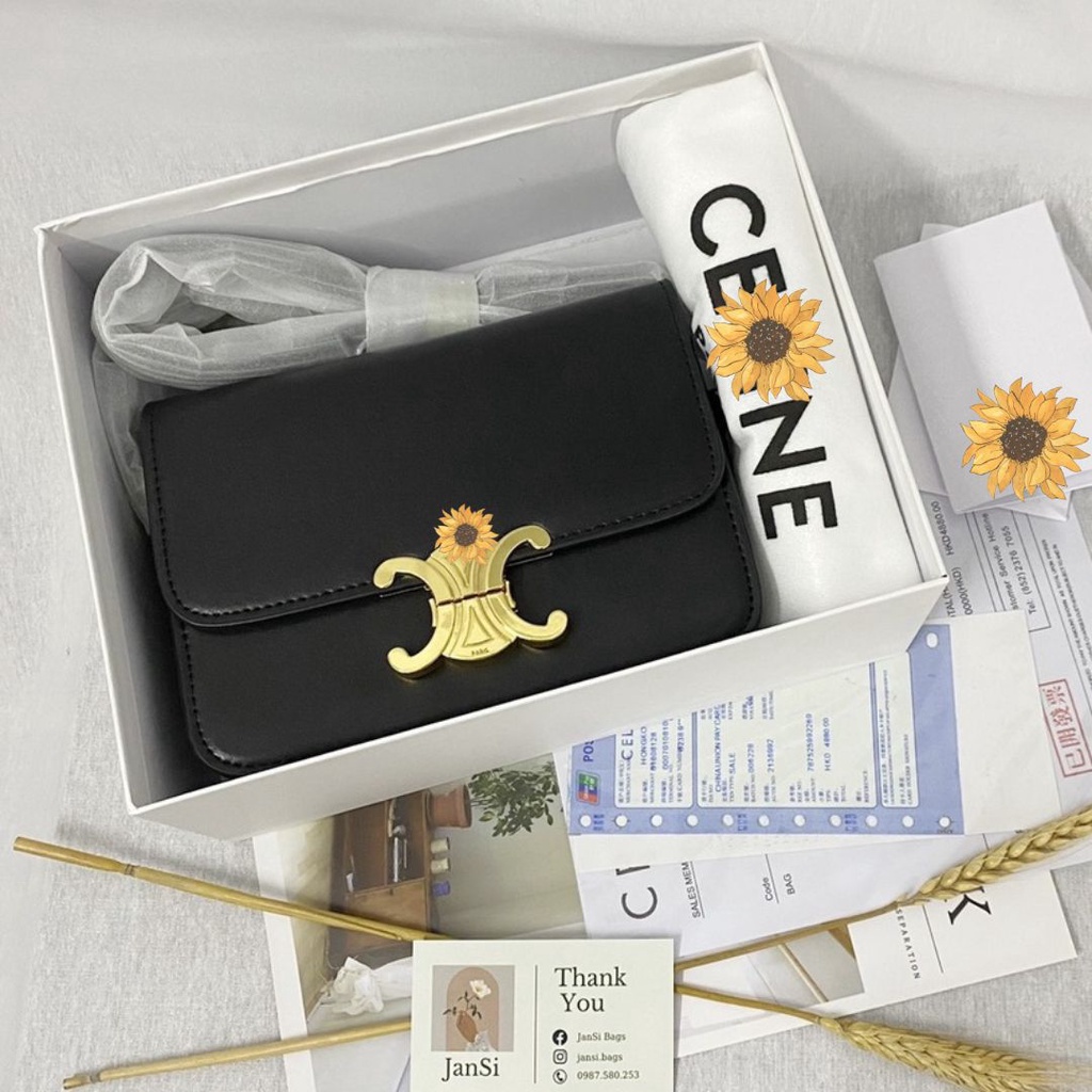 Túi xách đeo chéo nữ Ce-line, túi đeo vai Basic Jansi - FULLBOX sz18