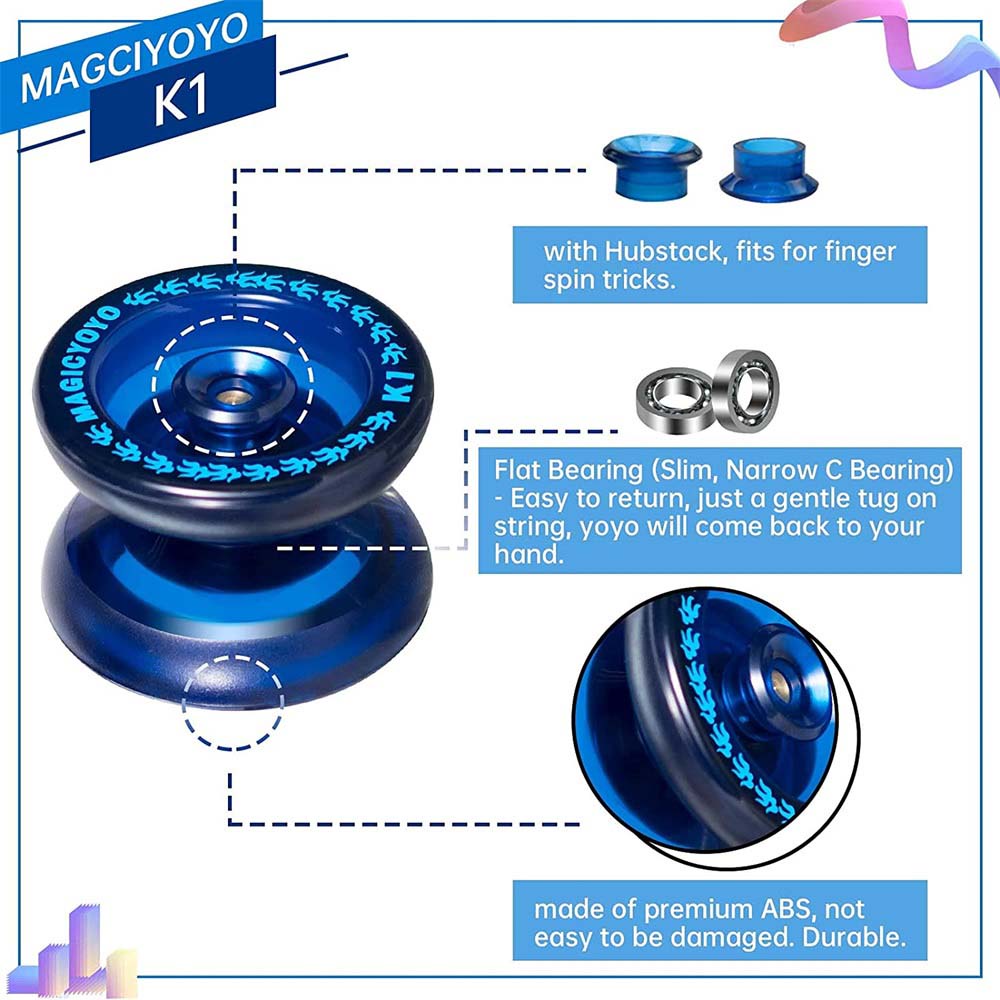 MAGICYOYO Responsive YoYo K1-Plus with Yoyo Sack 5 Strings Yo-Yo Glove  AU