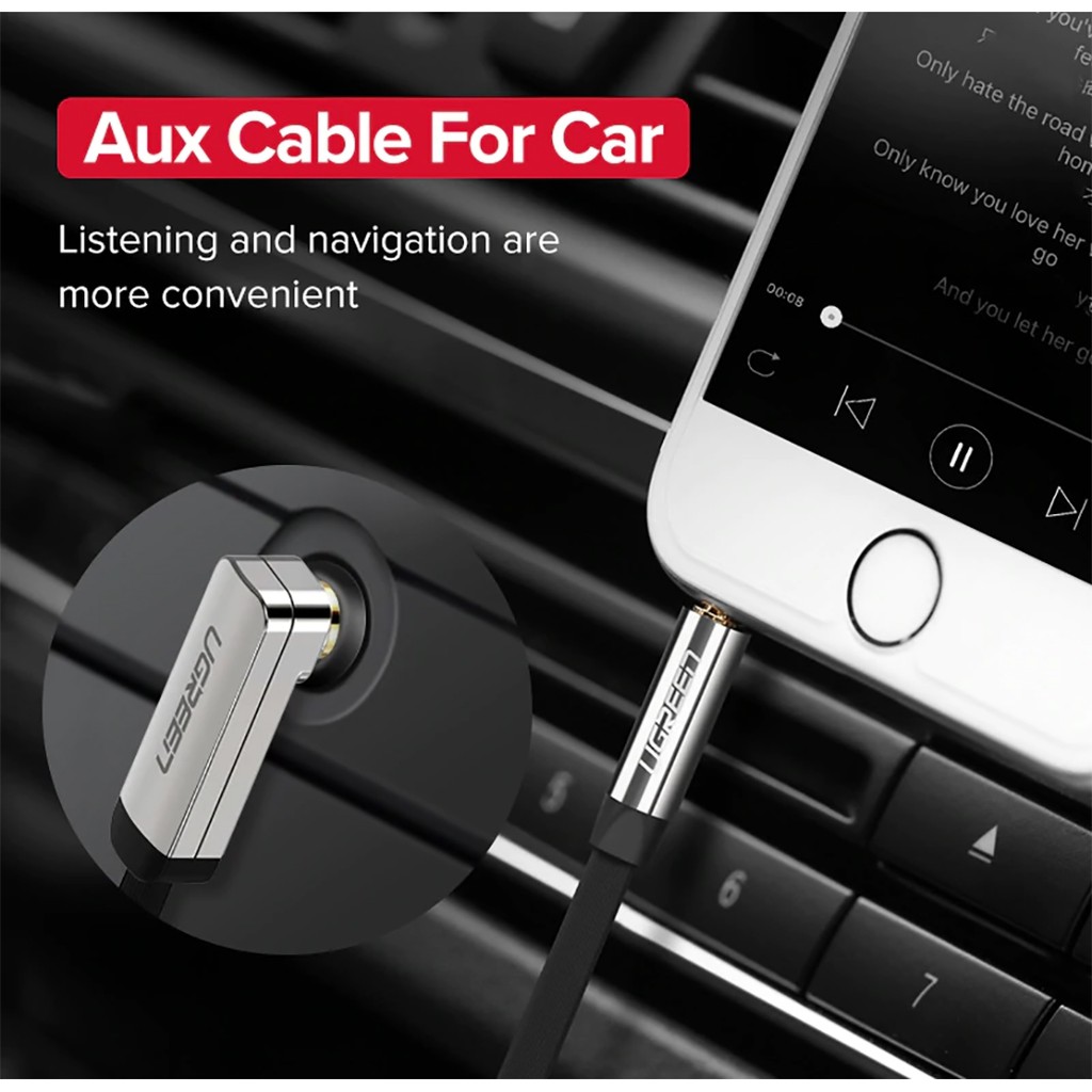 Cáp Âm Thanh 3.5mm Vỏ Nhôm Ugreen AV119 Chính Hãng