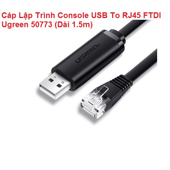 Cáp Lập Trình Console USB To RJ45 FTDI Ugreen 50773 (Dài 1.5m)