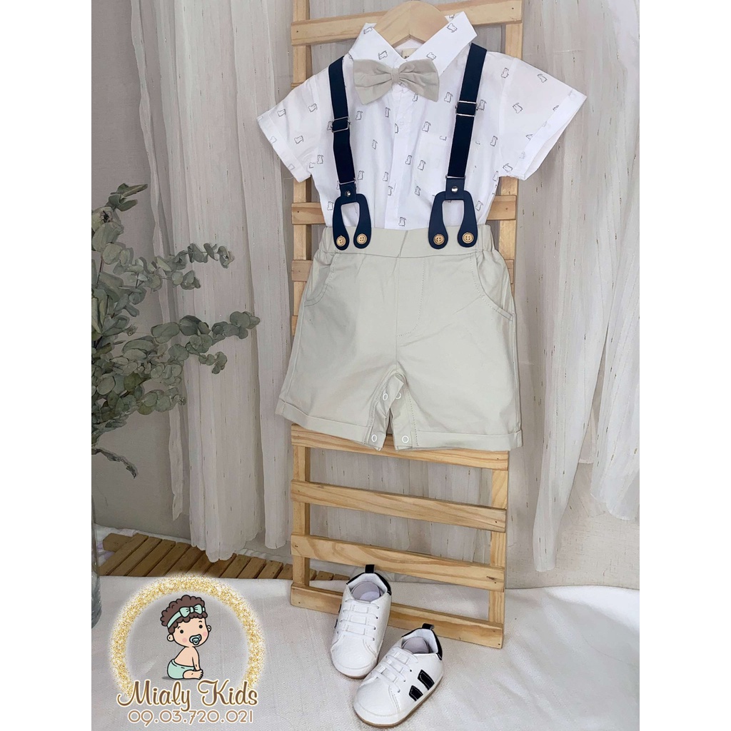 Quần áo sơ sinh cho bé trai mặc đầy tháng, thôi nôi  - Vải mềm mịn, chất đứng dáng lên form cực đẹp