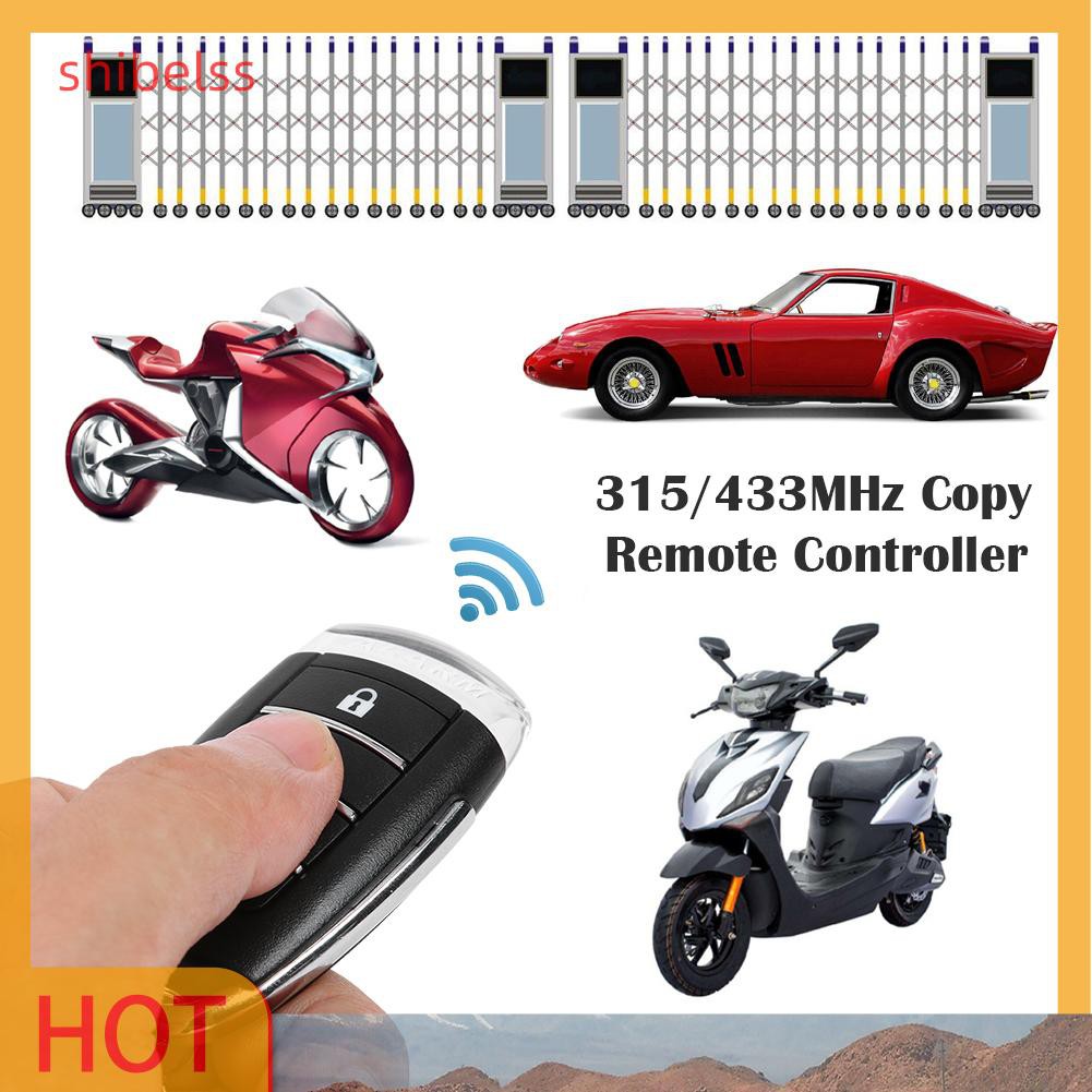 （ʚshibelss）315/433MHz 4 Keys Copy Remote Control Motorcycle Garage Wireless Controller