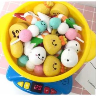 Đồ chơi nấu ăn nồi lẩu dùng pin xoay và bốc khói được