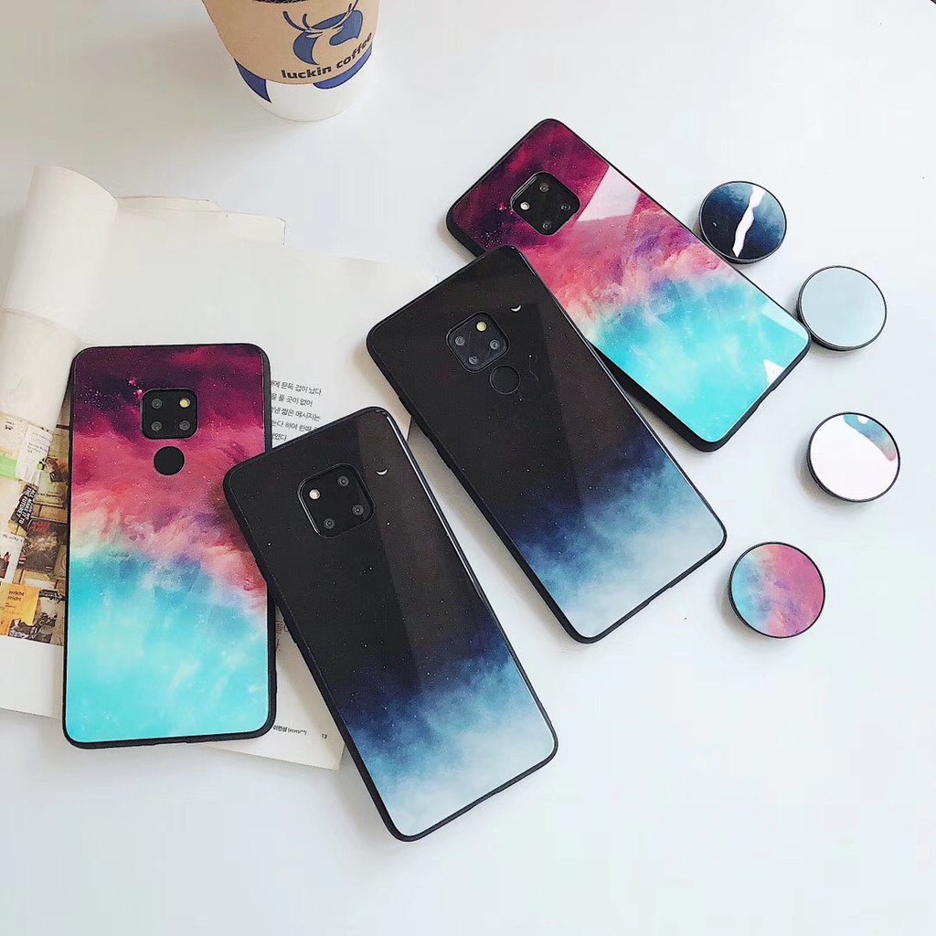 Ốp Lưng Mặt Kính Họa Tiết Bầu Trời Đầy Sao Cho Samsung Galaxy S 10 Note 9 Note 8 S 9 S 8 Plus S 10 E | BigBuy360 - bigbuy360.vn