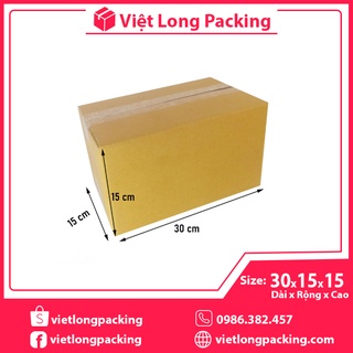 30x15x15 Combo 10 hộp carton gói hàng - Thùng giấy đóng hàng