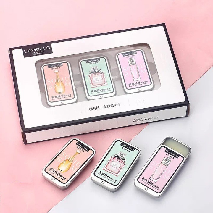 Bộ 3 nước hoa sáp LAPEIALO lưu hương từ 8-12 tiếng, 3 mùi hương khác nhau - nước hoa khô | Thế Giới Skin Care