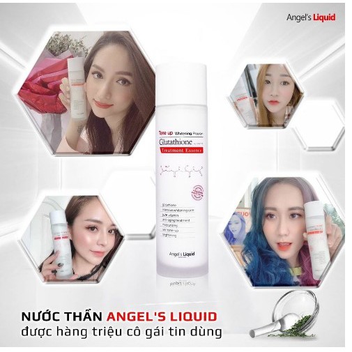 Combo truyền trắng, mờ nám, cấp ẩm, mờ thâm Angel's Liquid Glutathione700 (Toner 150ml + Kem Plus Niacinamide 50ml)