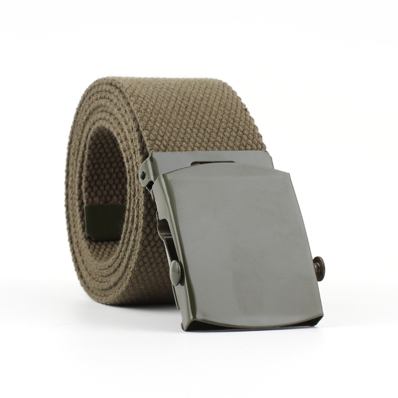 Thắt Lưng Vải Canvas Bện Khóa Chất Lượng Cao Thời Trang Unisex