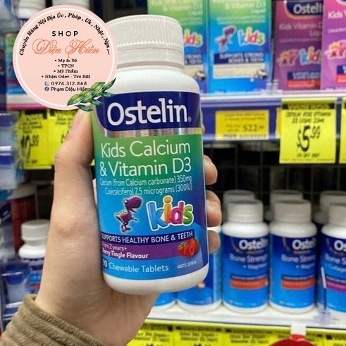 Canxi Ostelin Kids Cho Bé_ Vitamin D Và Calcium Ostelin Kids