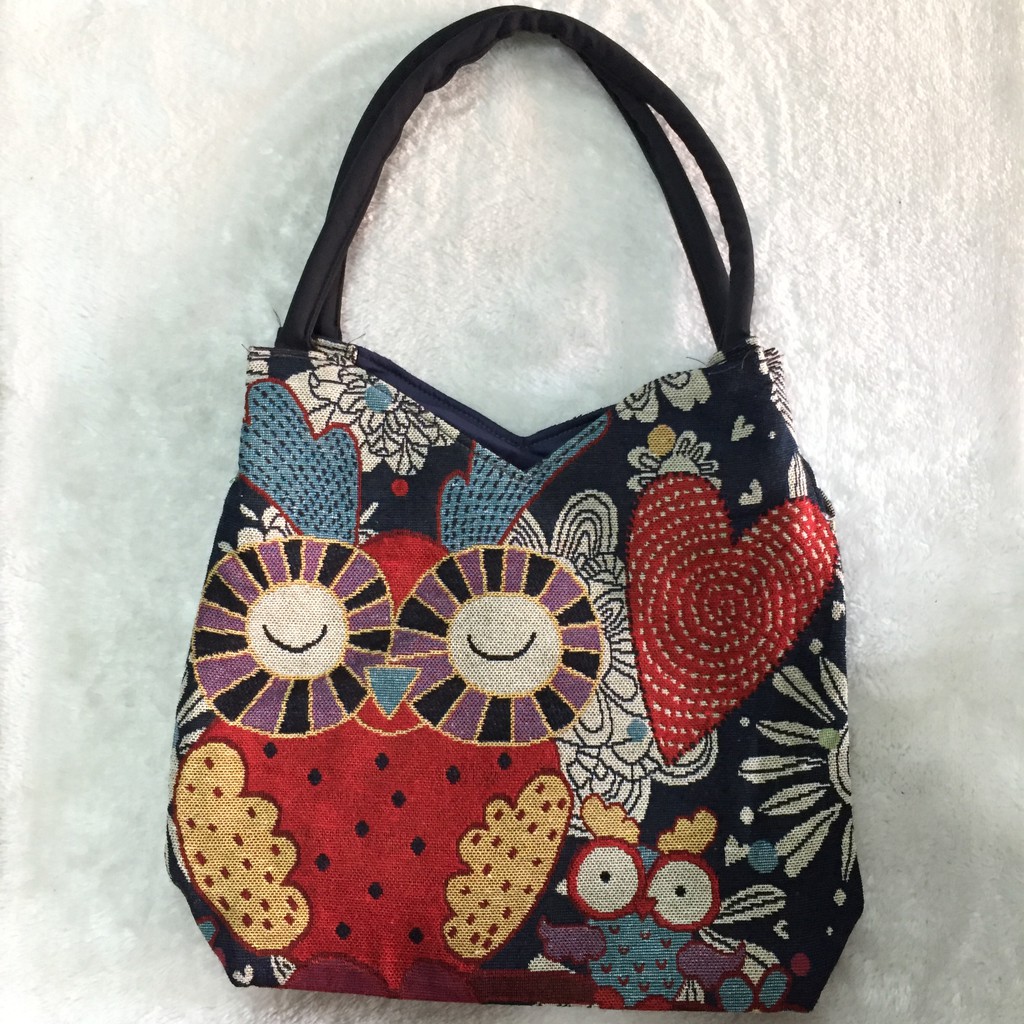 Túi miệng tim họa tiết thổ cẩm - Quý khách xem kỹ mô tả để chọn mã và màu