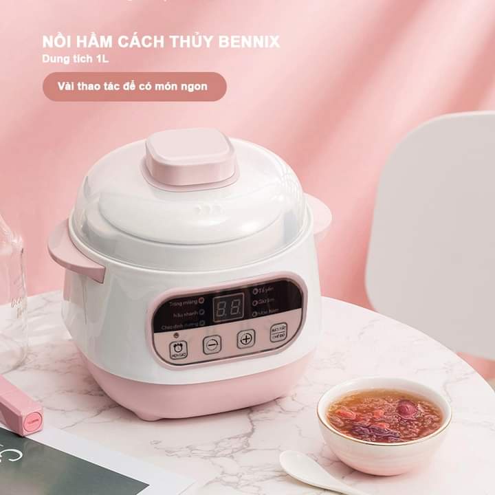 Nồi Chưng Yến, Nồi Hầm Cách Thủy Tự Động Bennix 1L ( Model: BN100A)