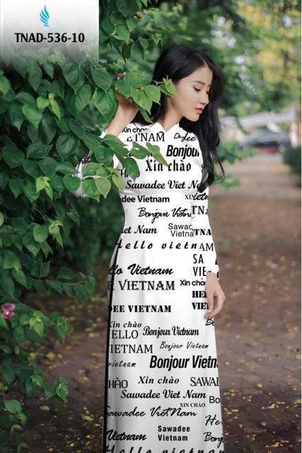 Vải áo dài in chữ Sài Gòn