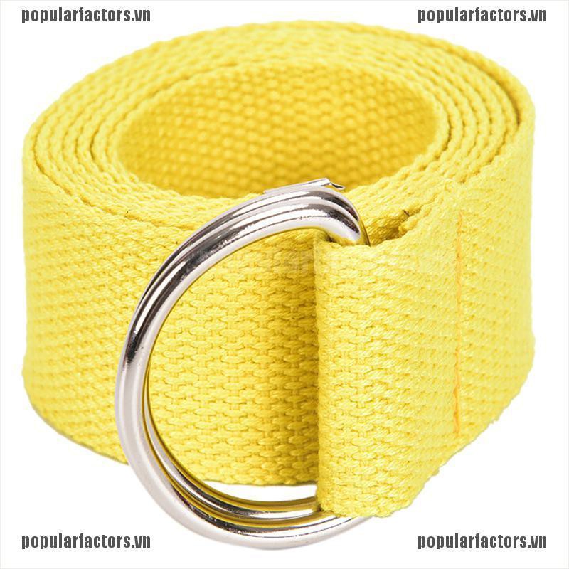 Thắt Lưng Vải canvas nylon Kẻ Sọc Khóa Đôi Hình Chữ D Đơn Giản Thời Trang Cho Nam Nữ