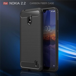 Ốp lưng Nokia 2.2 Sợi carbon Bảo vệ toàn diện Ốp lưng Ốp lưng Nokia 2.2 Vỏ silicon TPU mềm Nokia2.2