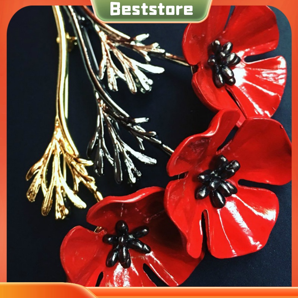 Ghim cài áo hình hoa phong cách vintage thời trang