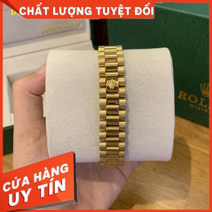 (Thẻ bảo hành 12 tháng) (Rolex.viền trơn) Đồng hồ nam ROLEX - hàng cao cấp -dây đúc đặc, không bay màu- Bảo hành 12 thán