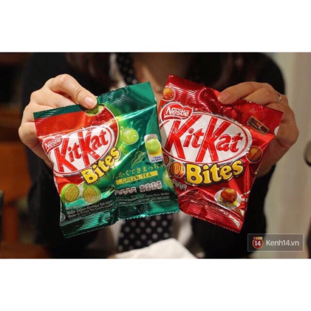 Kitkat Bites vị trà xanh Và socola