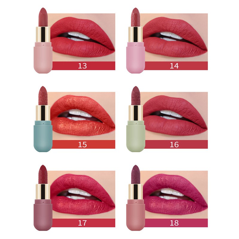 MISS ROSE 6Colors Matte Tubes Waterproof Long Lasting Lipstick Z3