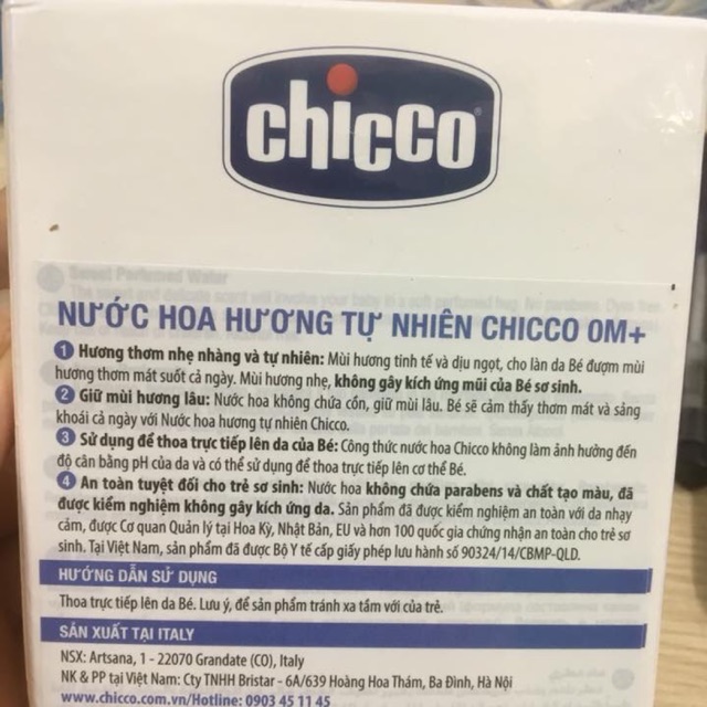 Nước hoa Chicco