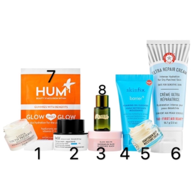 (Bill Sephora) Set dưỡng da cấp ẩm Haute Hydrators 8 món