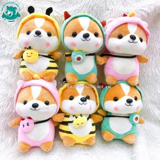 Gấu Bông Chó Shiba Cosplay mềm mịn size nhỏ 25 cm. Hàng cao cấp cho trẻ nhỏ.Mua Kèm Deal Sốc-168-TPAH1