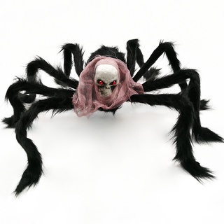 Nhện đầu lâu đồ trang trí Halloween Spider treo tường, sân vườn